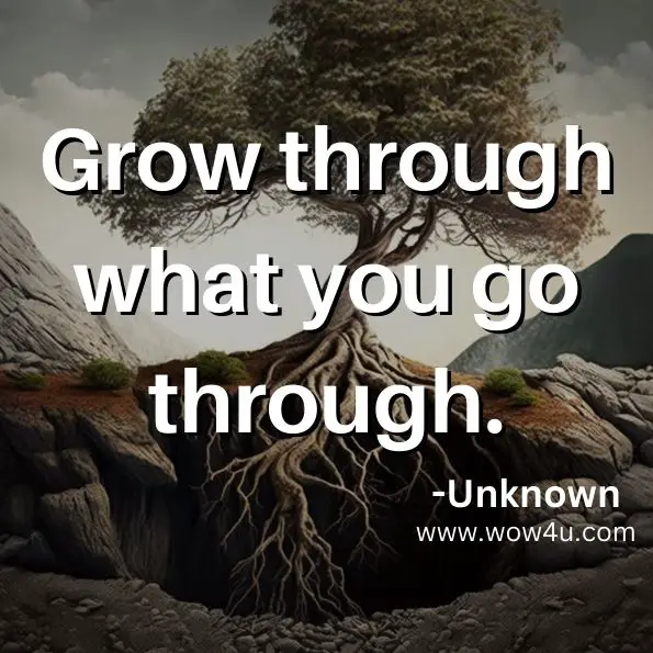 "Grow through what you go through." 