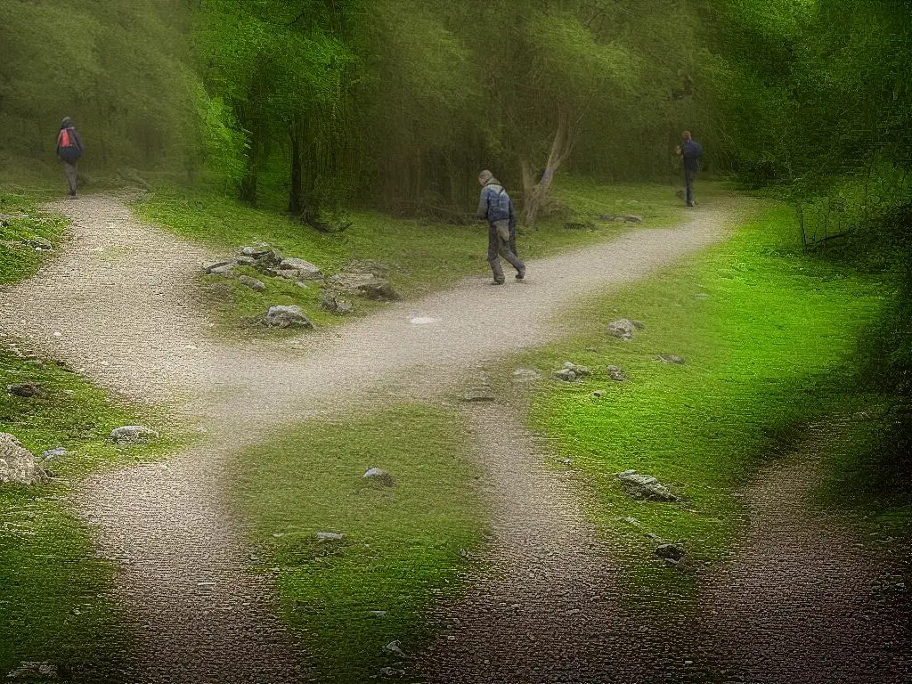 An image of a person walking on a difficult curved path symbolizing resilience, bouncing back from life's obstacles.